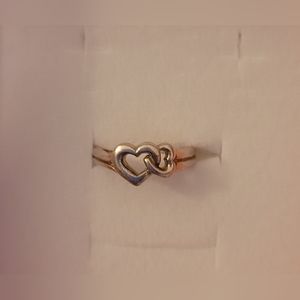 Sterling Silver Linked Heart Ring